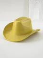 Cappello da cowboy giallo scintillante con finitura in paillettes per feste e spettacoli - M（56-58cm） / Oro