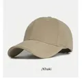 Structured khaki baseball cap featuring an adjustable back for larger head sizes - Regular (55-60cm) / Khaki