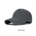 Minimalist dark gray structured baseball cap with extended brim for large head sizes - Regular (55-60cm) / Dark Gray