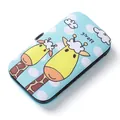 Set manicure portatile con simpatico motivo a giraffa blu e strumenti in acciaio inox - Giraffa