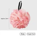 Grote zachte roze mesh badspons loofah voor lichaamsreiniging, 16cm enkel pakket - 50g (Approx 16cm) / Roze