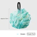 Large green gradient mesh bath loofah sponge for gentle exfoliating and rich lathering - 50g (Approx 16cm) / Green