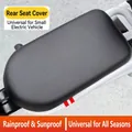 Funda de asiento trasera universal negra para bicicleta eléctrica con franjas rojas - Rear Seat Cover