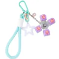 Macaron color silicone cat paw mechanical keyboard switch tester stress relief keychain - Purple