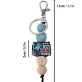 Llavero de enfermera cuentas silicona madera con dije 100% Nursing Student Tears - 钥匙扣挂件款