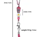 Cordón rosa Nurse Fuel con dije de margarita y borla dimensiones de 21cm - Nurse Fuel (K-2611) / Rosa