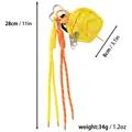 Charme de sac mini sac à dos tendance avec cordes tressées et mousqueton cœur - Jaune