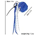 Bijou de sac mini sac à dos bleu avec cordon tressé pour sacs à main, long 28cm - Bleu