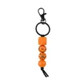 Llavero creativo de cuentas de baloncesto naranja con cierre negro y silicona - Baloncesto (Naranja)