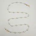 Chaîne de masque en perles faite main et cordon de lunettes avec fermoirs mousquetons dorés - Style Perle Ovale (S-100) / Or