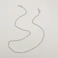 Élégante chaîne de lunettes en perles argentées et cordon de masque multi-usage femme - Style Perle Mixte (S-105) / Argent