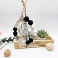 Pulsera llavero de cuentas de silicona de voleibol con borla a rayas y amuleto - Estilo Voleibol (K-1773) / Estilo Voleibol
