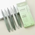 5Pcs Matcha Milk Green quick-dry gel pens with 0.5mm black ink and ST tip - 5 Pcs Set / Matcha Green