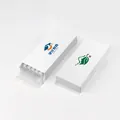 Custom white cardboard pen boxes for 10-12 pens featuring a printable logo option. - Crystal Label Customization Style