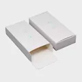 Premium custom white cardboard pen box for 10 to 12 items with holographic logo print - Laser Customization Style