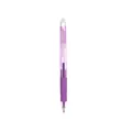 Purple 0.7mm clickable erasable gel pen with translucent barrel and soft rubber grip - Purple Barrel with Purple Ink (1308) / 0.7 / Purple