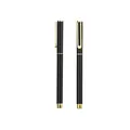 Premium black metal business gel pen with luxury gold clip for office stationery - 0.5mm / Black Barrel Black Ink