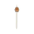 Lindo bolígrafo de gel blanco con dije de hombre de jengibre para regalos de Navidad. - Paquete Individual / Cuerpo Blanco - Hombre de Jengibre