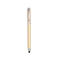 Multifunctional champagne gold metal stylus pen for capacitive touch screen office use - 0.5mm / Gold