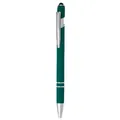 Bolígrafo retráctil de metal verde oscuro con punta de puntero táctil integrada - 1.0mm / Verde oscuro