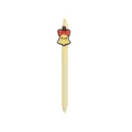 Schattige kerstgelpen met een gele belbedel en een zachte rubberen patch voor cadeau - Lichtgele Houder - Bel