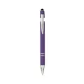 Premium purple retractable metal ballpoint pen with sensitive touchscreen stylus tip - 1.0mm / Deep purple