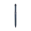 Premium navy blue retractable business gel pen with sleek metallic clip for office use - Metal Tip/Black Ink / Navy Blue