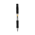 Retractable 0.5mm black gel pen with transparent barrel and comfortable rubber grip - 0.5mm / Black Barrel Black Ink