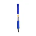 Blue 0.5mm retractable gel pen with soft rubber grip for office writing - 0.5mm / Blue Pen Blue Ink