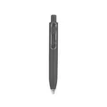 Retractable matte grey mini pocket gel pen with metal clip for office and school - 0.7mm / Black
