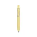 Mini chubby retractable quick dry gel pen in pale yellow with durable metal clip - 0.7mm / Yellow Barrel