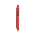 Mini red retractable gel pen with chubby pocket-sized design and metal clip - 0.7mm / Red