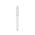 Minimalistischer weißer Gelstift mit silbernem Metallclip für den Taschengebrauch - 0.7mm / Weißer Griff