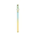 Elegant twelve flower goddess blue and yellow gradient metal gel pen with gold ornament - 0.5mm Pen Point / Magnolia