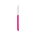 Stijlvolle intrekbare balpen met slanke roze en witte behuizing voor kantoor en school - 0.5mm Gelpen / Rozerood