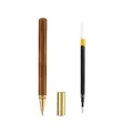 Penna a sfera professionale in legno con dettagli in ottone e ricarica d'inchiostro - Palissandro (Anima in Plastica)