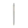 Minimalist grey retractable gel pen with elegant rose gold metal clip and 0.5mm tip - Gray