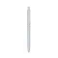 Professional Morandi light grey retractable gel pen featuring premium rose gold metal clip - Sky Blue