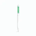 Creative funny white retractable gel pen with green slogan on clip, black quick-dry ink - Green Slogan Clip