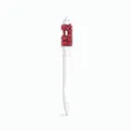 Creative white retractable gel pen with a humorous red Chinese slogan charm decor - Red Slogan Clip