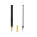 Elegante penna a sfera in legno nero con accenti in ottone e ricarica di ricambio - Ebano (Anima in Metallo)
