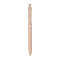 Eleganter Morandi Nude Pink Gelstift mit 0,5 mm Kugelschreiberspitze und Silberclip - Mandeltee (Silber Clip)