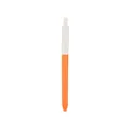 Druckkugelschreiber im schlanken weiß-orangen zweifarbigen Design für den Bürogebrauch. - Orange