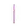 Compact lavender retractable gel pen featuring a cute 'Beauty +1' circular clip detail - 0.5mm Bullet Tip / Purple (XH-k66)