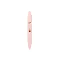 Simpatica mini penna gel rosa a scatto con design capibara e messaggio di portafortuna - Rosa Pesca (Capybara) / Punta a Sfera 0.5mm Inchiostro Nero