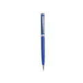 Elegant blue metal twist ballpoint pen for professional business and office stationery - Blue Ink / Blue Barrel Silver Clip