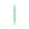 Mint green mini pocket retractable gel pen with creative Merit +1 printing on the clip - 0.5mm Bullet Tip / Pea Green (XH-k66)
