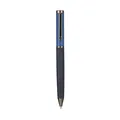 Professional blue and grey metal ballpoint pen with ribbed barrel for business gift - Ballpoint 1.0mm / Business Blue