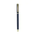 Elegant professional black and gold metal rollerball pen for executive business office use - Gold Star Knit Hanging Ornament / Blue