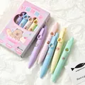 Set da 5 penne gel carine tema Capybara, inchiostro nero 0,5 mm, colori pastello - Serie Capybara / 5 Pezzi/Confezione (Punta ST da 0,5 mm)